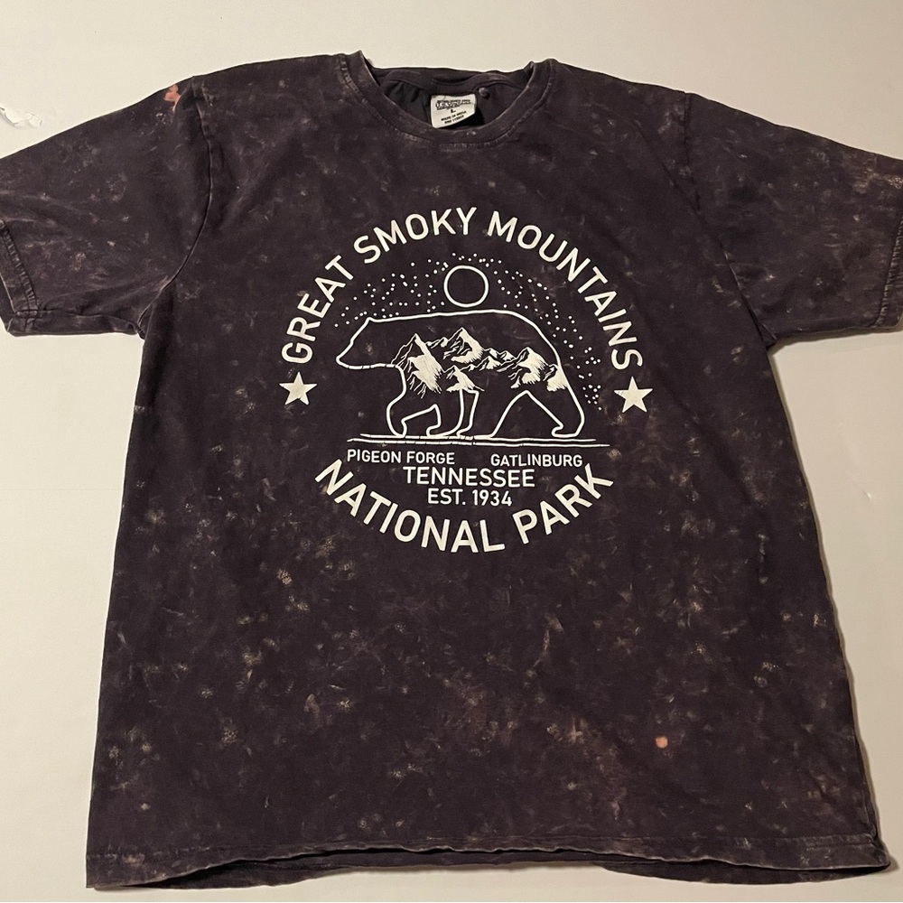 Great Smoky Mountains National Park Graphic Tee - Black Tie-Dye